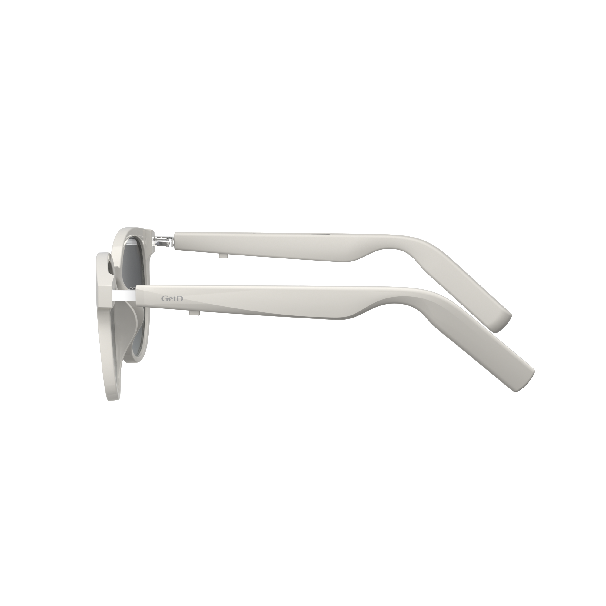 Opulent Cat Eye Smart Sunglass – Off White/Gray Gradient
