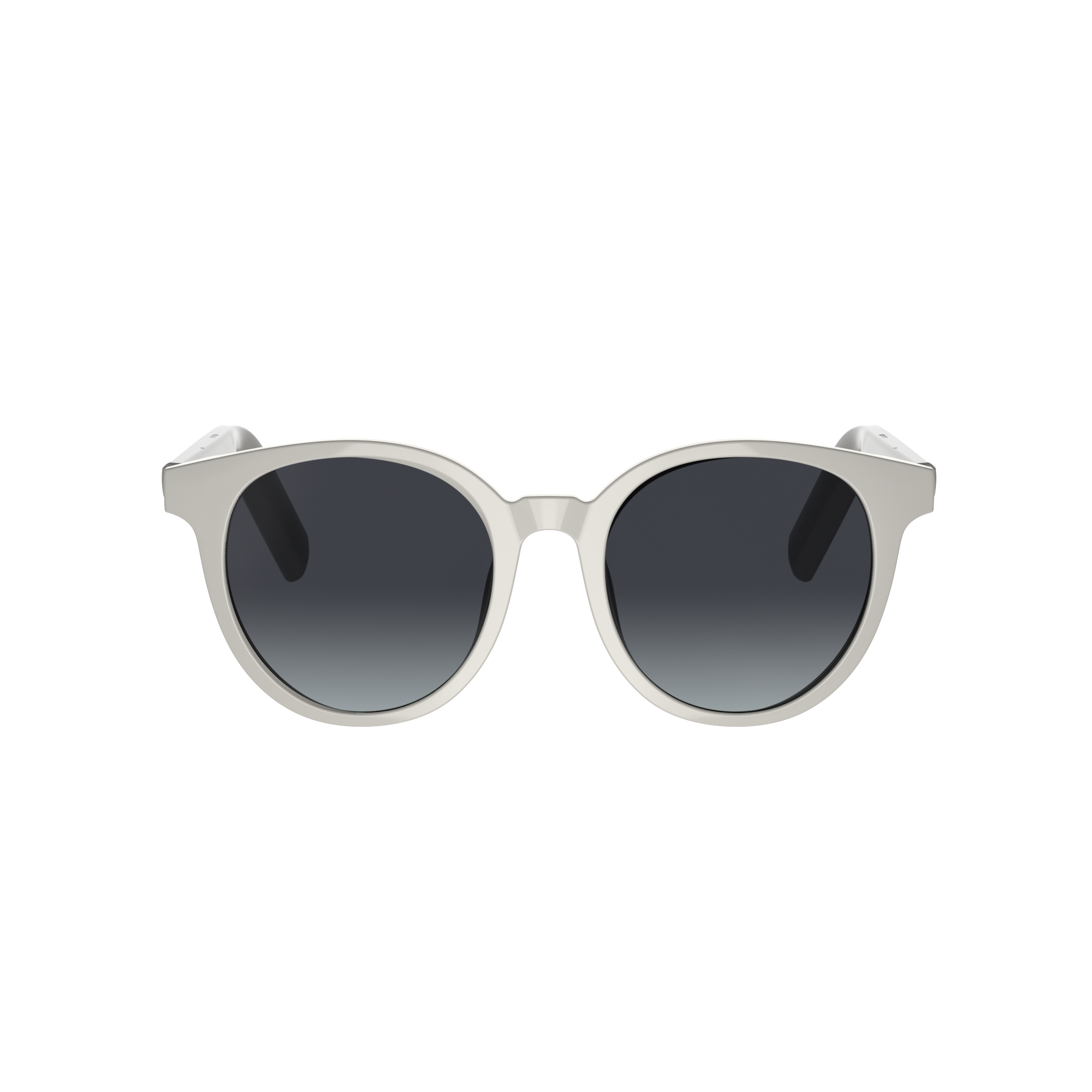 Opulent Cat Eye Smart Sunglass – Off White/Gray Gradient