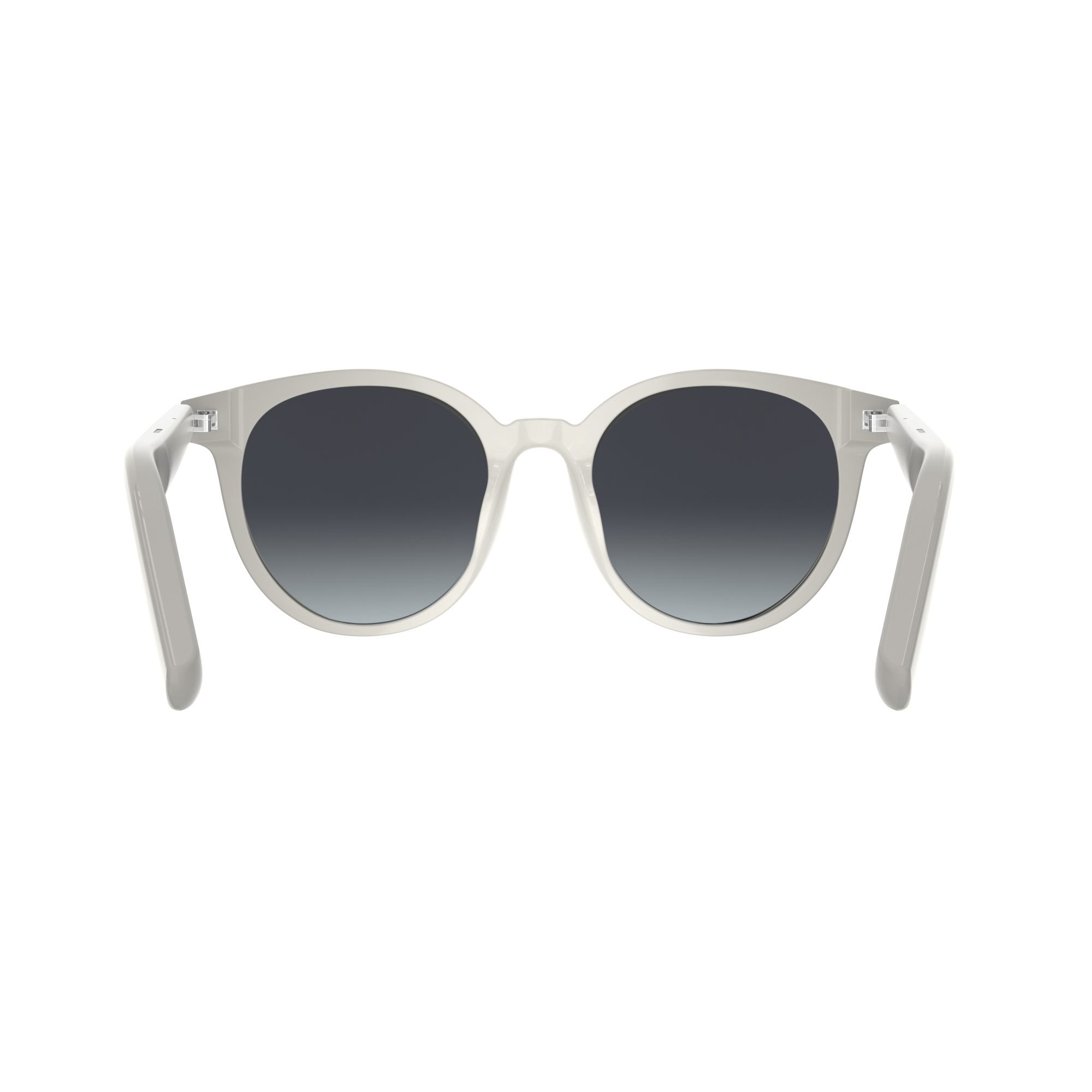 Opulent Cat Eye Smart Sunglass – Off White/Gray Gradient