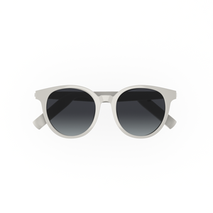 Opulent Cat Eye Smart Sunglass – Off White/Gray Gradient