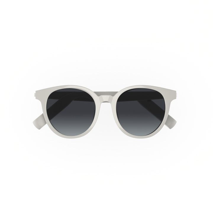Opulent Cat Eye Smart Sunglass – Off White/Gray Gradient