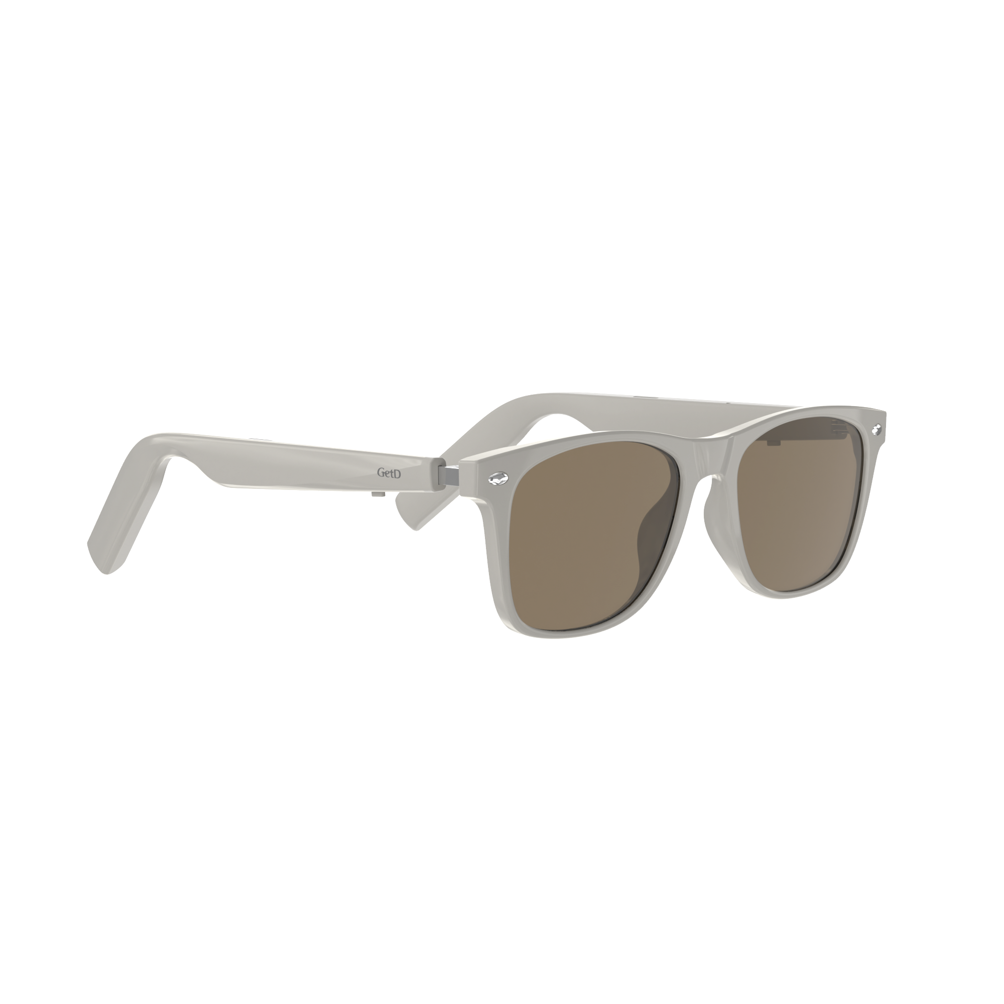 Wayfarer Greige Gray Gradient Smart Sunglass